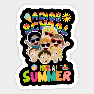 Adios School Hola Summer Sticker